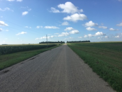 Loose gravel roads that go on for mile after mile