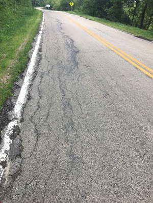 Roads with no shoulder and/or poor condition shoulders